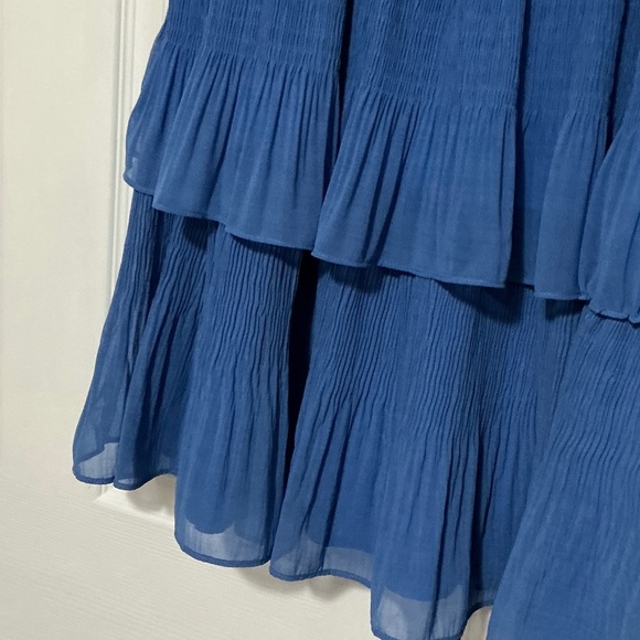 Elegant Blue Off-Shoulder Women's dress - Picture 6 of 7